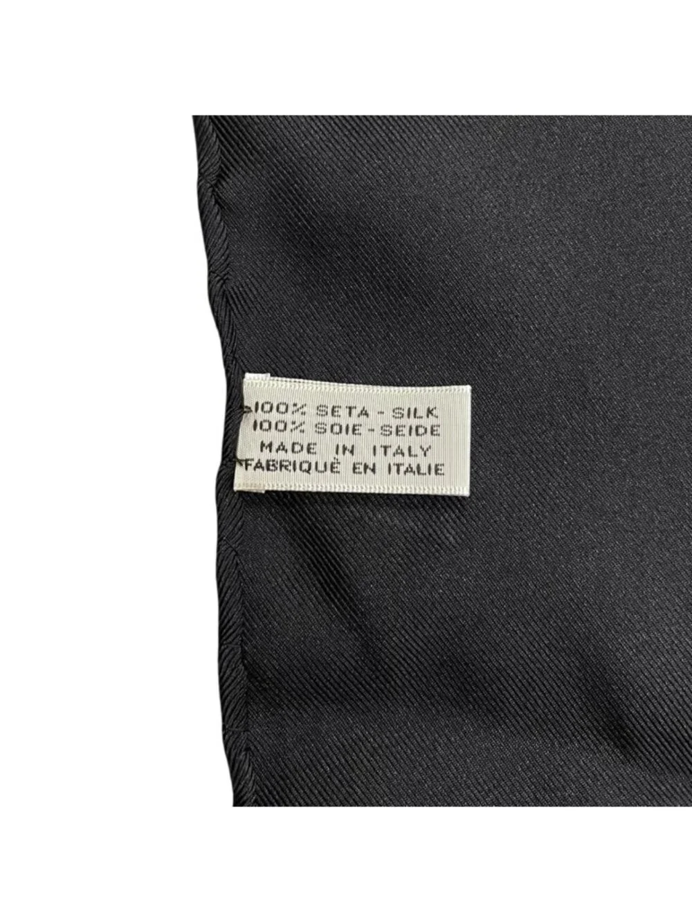 Chanel Silk Scarf CC Logo Black Beige Scarf